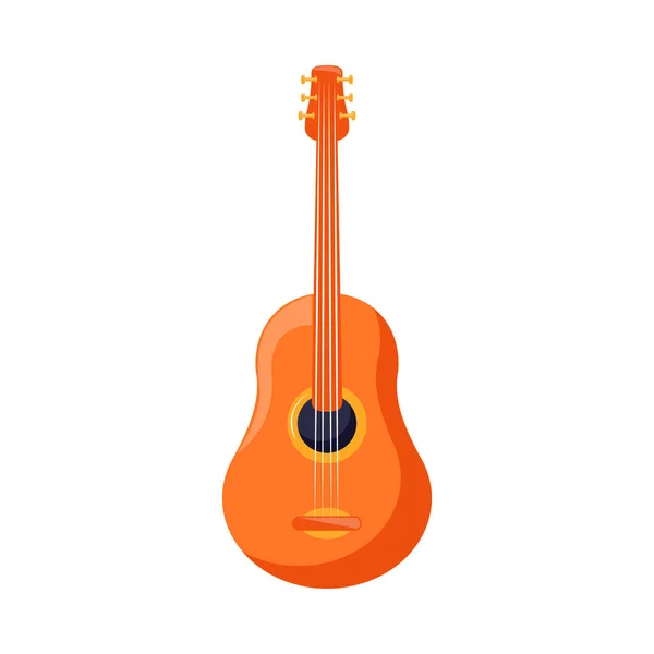 Guitare Instrument Musique Icône Isolé — Image vectorielle