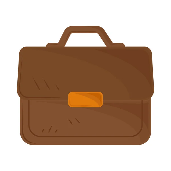 Briefcase Cartoon Flat Icon Isolated — Stock Vector