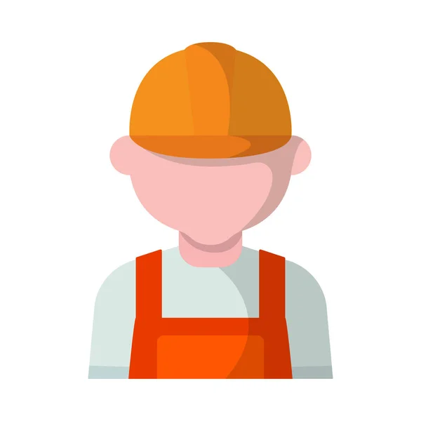 Construction Worker Profession Icon Isolated — Stock Vector