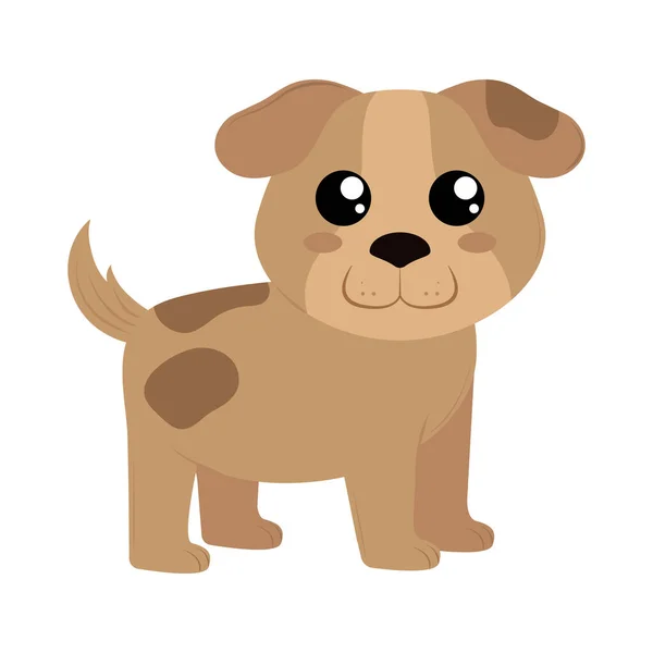 Cute Dog Animal Icon Isolated — Stock Vector