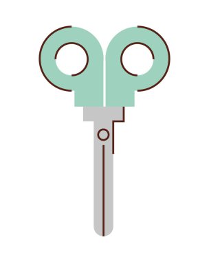 Makas okulu arz simgesi izole edildi