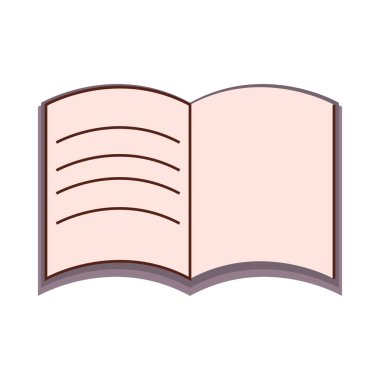 Açık kitap okulu ikonu izole edildi