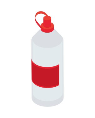 Yapıştırıcı şişesi okul ikonu izole