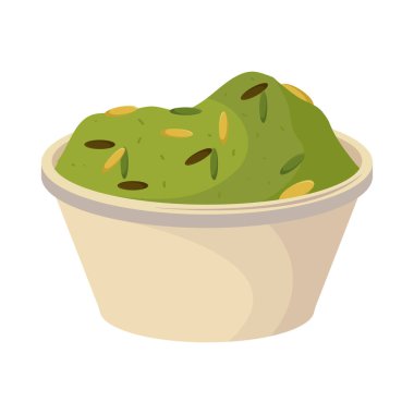 Kase simgesindeki organik yiyecekler izole edildi