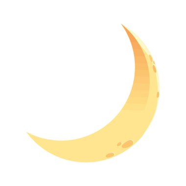 yarım ay simgesi izole edilmiş
