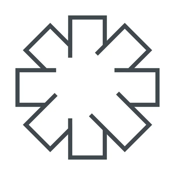 Ιατρικό Σύμβολο Σταυρό Εικονίδιο Επίπεδη — Διανυσματικό Αρχείο