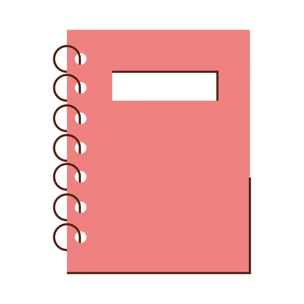 Bloc Notes Icône Approvisionnement Scolaire Isolé — Image vectorielle