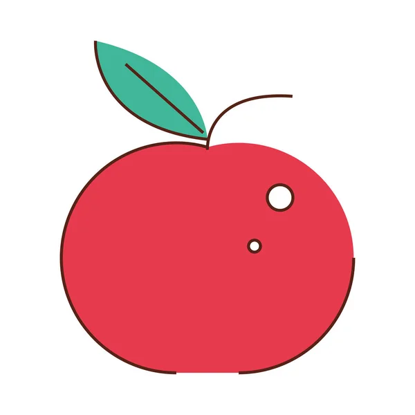 Apple Fruit Icon Isolated Flat — Vector de stock