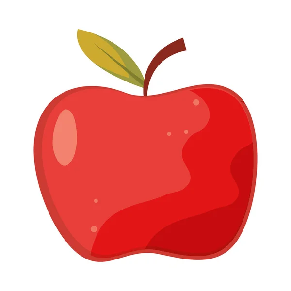 Manzana Fruta Icono Aislado Vector — Vector de stock