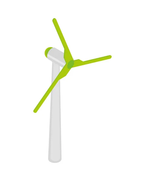 Turbina Energía Eólica Alternativa Icono Aislado — Vector de stock