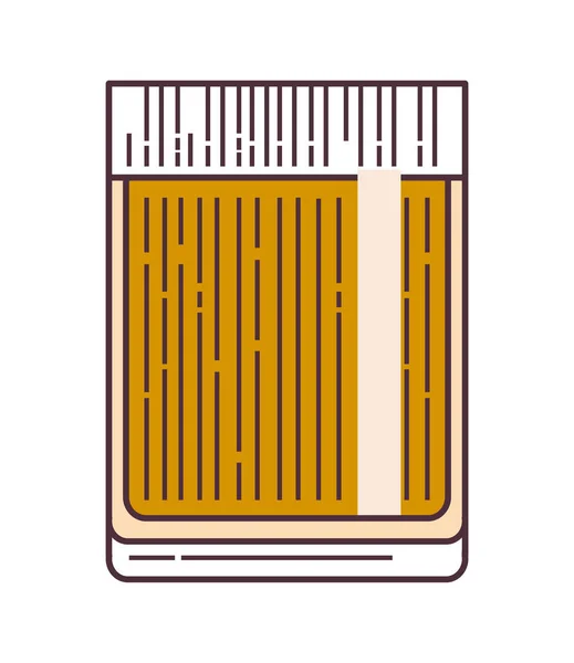 Pivo Sklo Plochá Ikona Izolovaný Vektor — Stockový vektor