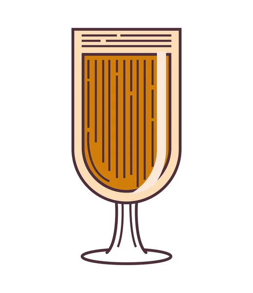 Ícone Desenho Animado Vidro Cerveja Isolado — Vetor de Stock
