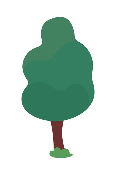 Árbol Naturaleza Icono Aislado Plano — Vector de stock