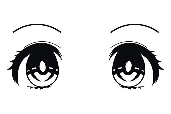 Anime Olhos Fechar Ícone Isolado — Vetor de Stock