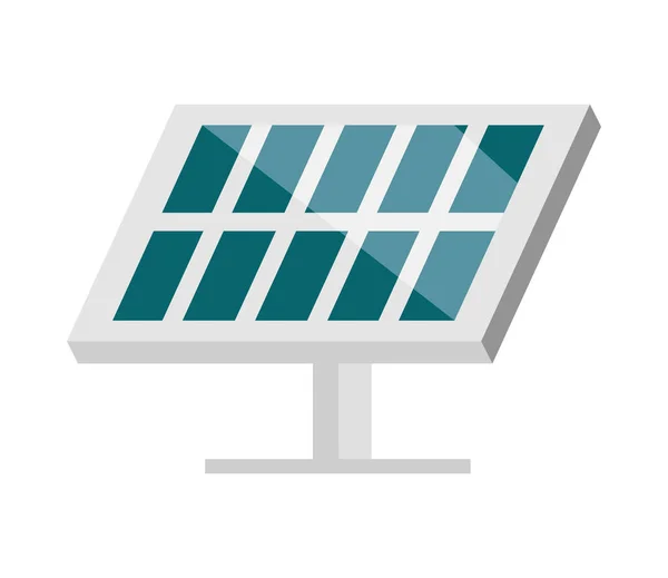 Energía Panel Solar Icono Plano — Vector de stock