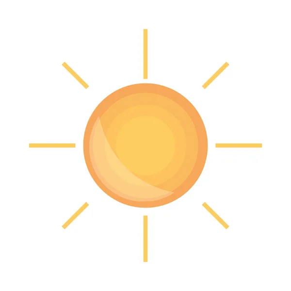 太陽の天気夏のアイコンフラット — ストックベクタ