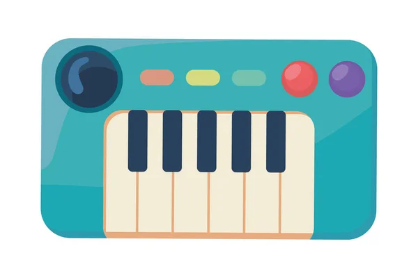 Piano Instrument Toy Icon Isolated — Stock Vector