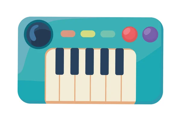 Piano Instrumento Juguete Icono Aislado — Vector de stock