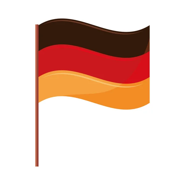 Flagge Von Deutschland Ikone Flach — Stockvektor