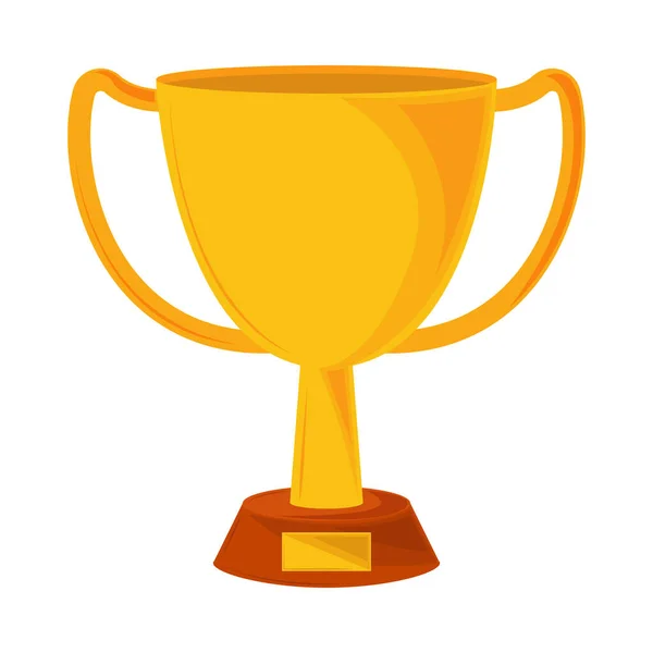 Trofeo Icono Premio Plano Aislado — Vector de stock