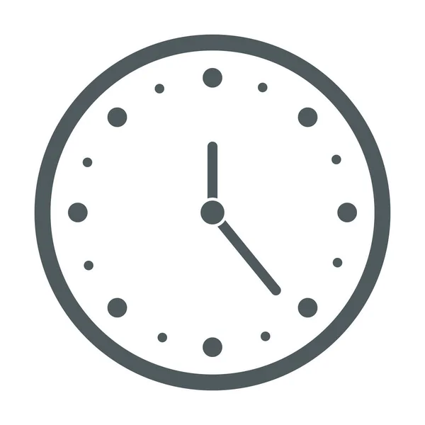 Στρογγυλό Ρολόι Εικονίδιο Χρονόμετρο Επίπεδη — Διανυσματικό Αρχείο