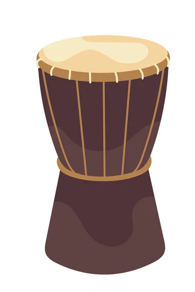 Drum African Djembe Icône Isolée — Image vectorielle