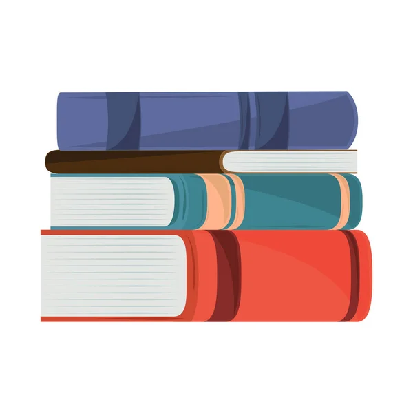 Knihy Literatura Ikona Izolované Byt — Stockový vektor