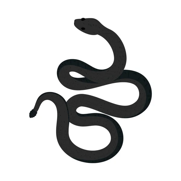 Serpente Rettile Animale Isolato Icona — Vettoriale Stock