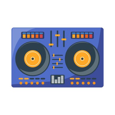 modern DJ karıştırıcı simgesi izole edildi