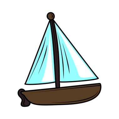 yelkenli taşıma elle simge çizildi