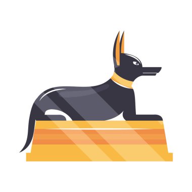 Mısır tanrısı Anubis simgesi izole