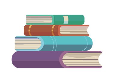 kitap yığını simgesi izole edilmiş düz