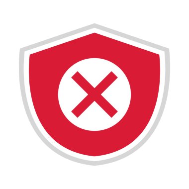 Kalkan hatası uyarı simgesi düz