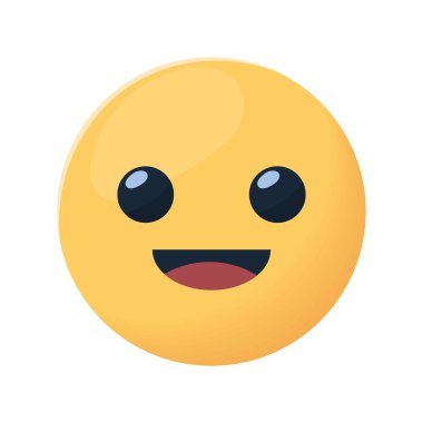 Gülen mutlu emoji simgesi izole edildi