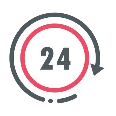 Saat zaman servisi simgesi düz