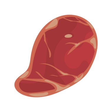 Biftek simgesi izole edilmiş.