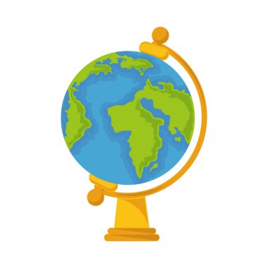 okul dünyası haritası simgesi izole edildi