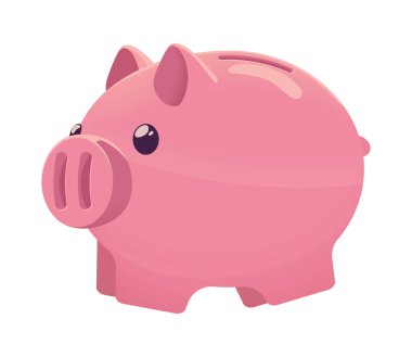 Domuz kumbarası simgesi izole edilmiş