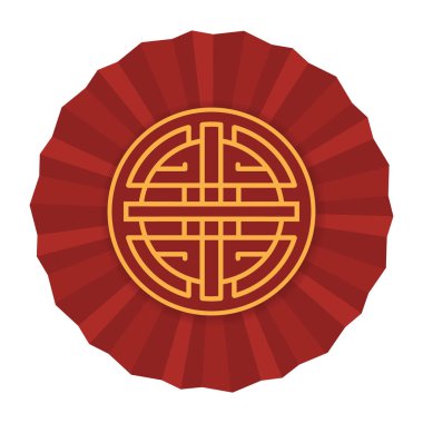 Sonbahar ortası fan dekorasyon simgesi izole edildi