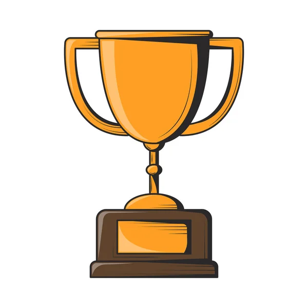 Trofeo Premio Icono Plano Aislado — Vector de stock