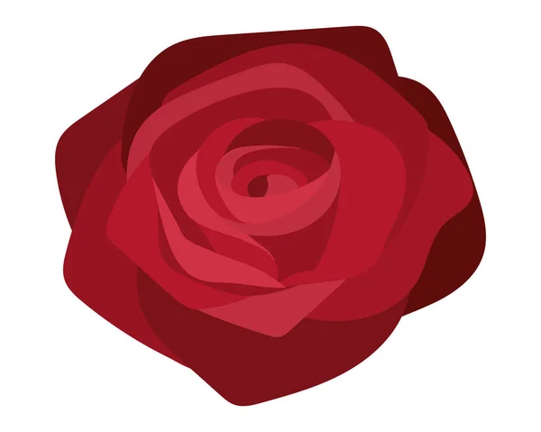 Blomma Ros Natur Ikon Isolerad — Stock vektor