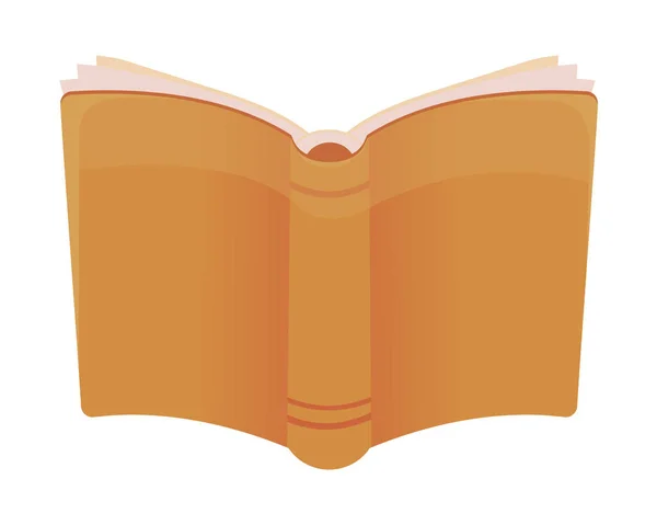 Ikone Des Offenen Buches Isoliert Flach — Stockvektor