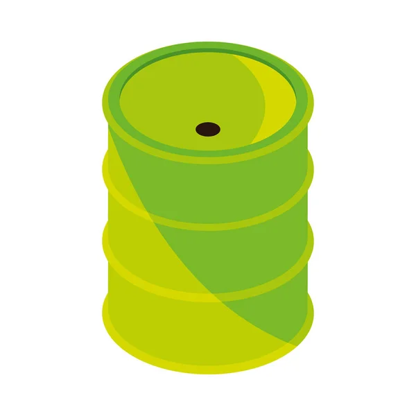 Grüne Brennstoff Barrel Energie Alternative Symbol — Stockvektor