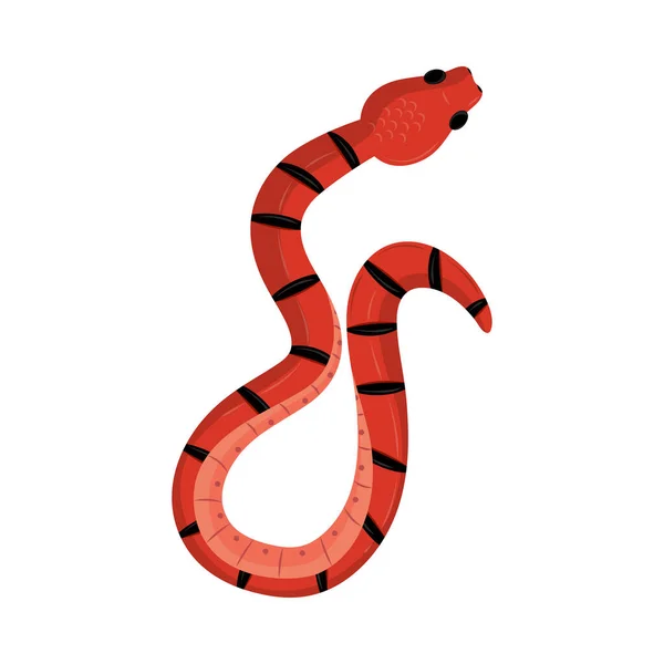 Snake White Background Icon Isolated — Stock Vector