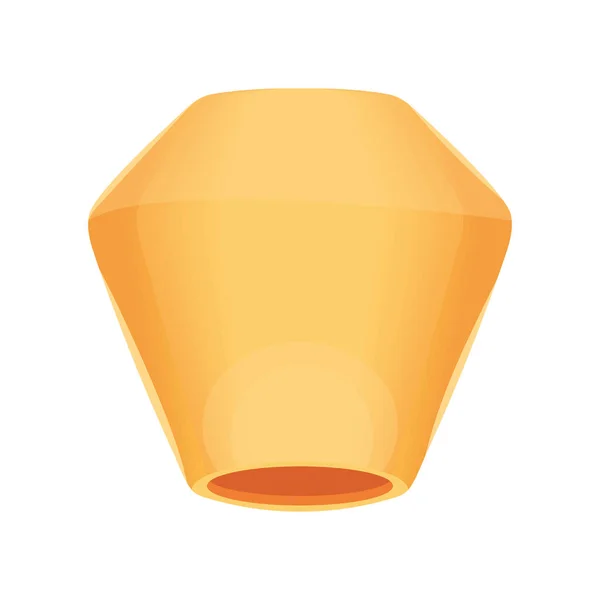 Lanterne Papier Icône Décoration Isolé — Image vectorielle