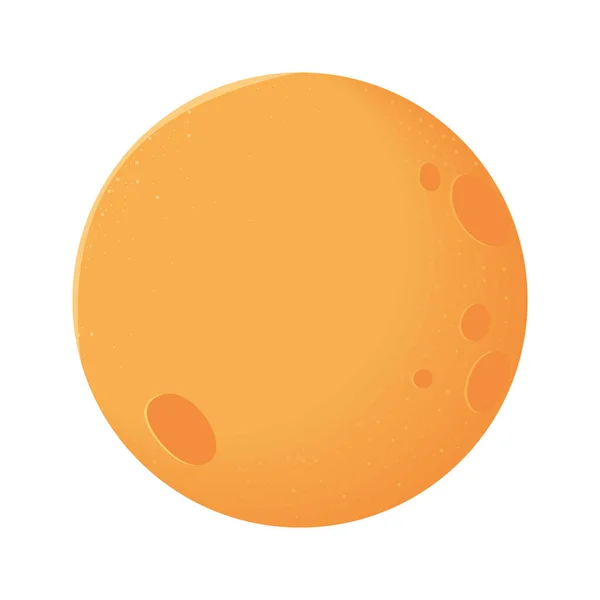 Full Moon Icon Isolated Flat — Stock Vector