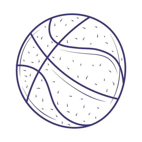 Bola Basquete Doodle Ícone Isolado — Vetor de Stock