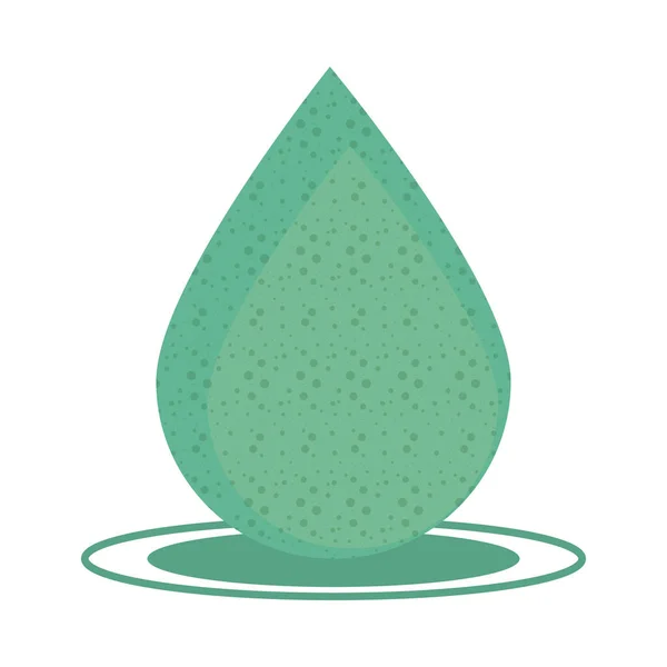 Verde Gota Agua Ecología Icono — Archivo Imágenes Vectoriales