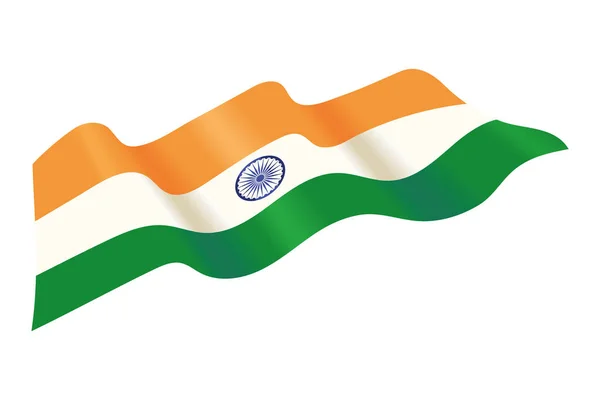 Flag India Icon Isolated — Stockový vektor