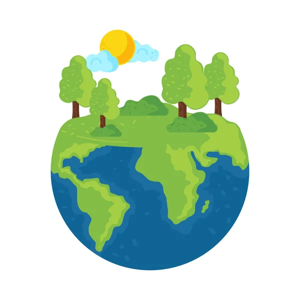 Earth Day Environment Icon Design — Stock Vector